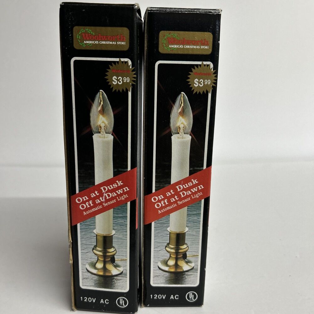 Set Of 2 Vintage Woolrich Solid Brass Sensor Candles NIB
